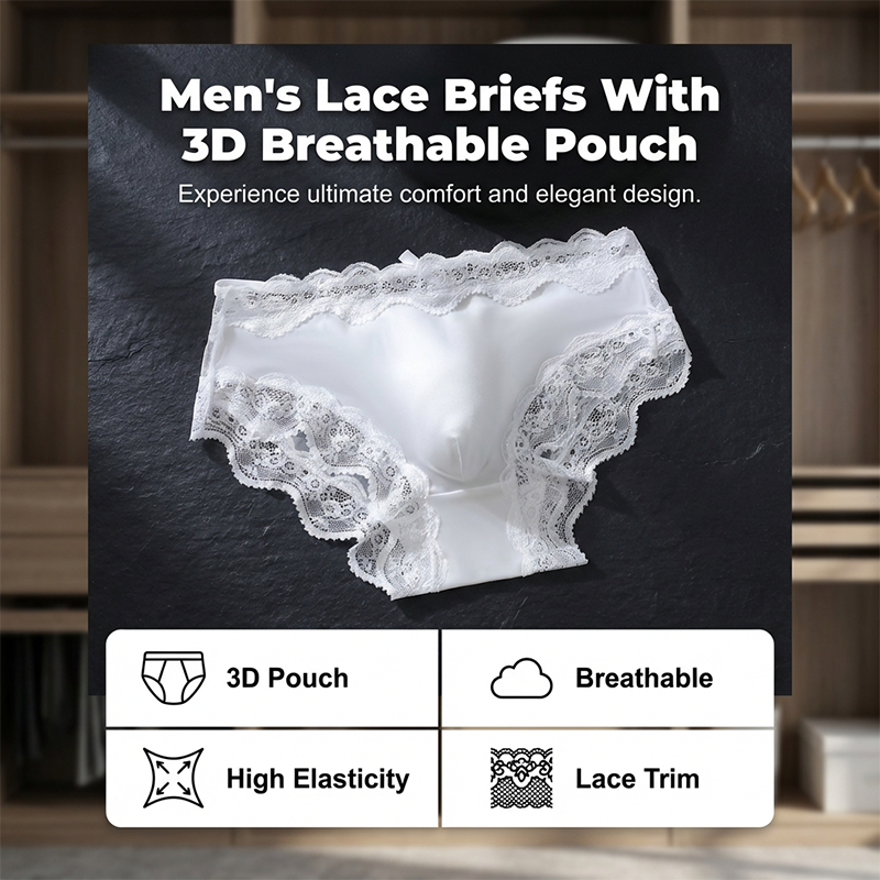 Men's sexy lace briefs
